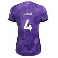 Zenski Nogometni Dres Liverpool Virgil van Dijk #4 Rezervni 2023-24 Kratak Rukav